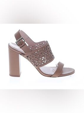 Kate Spade laser-cut block heel sandals, size 8, GUC